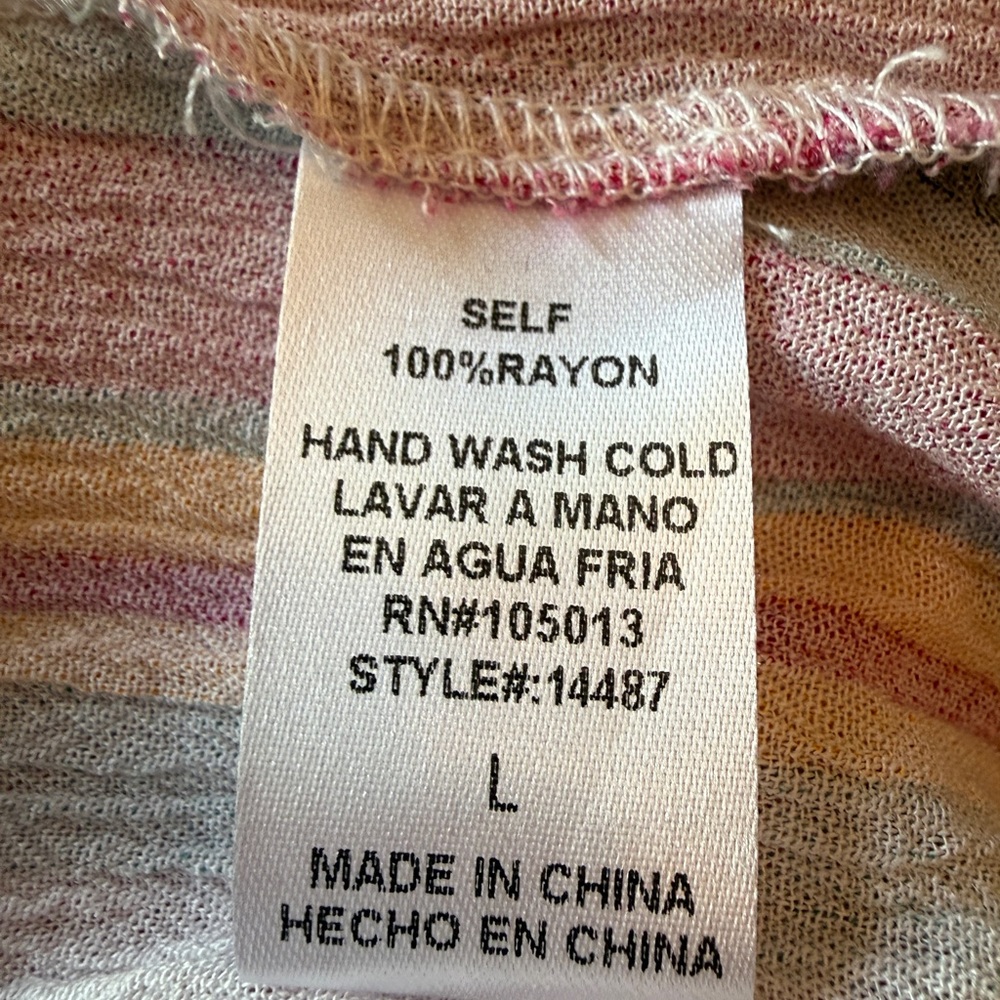 Andree by Unit Colorful Striped Floral Embroidered Women's Top - Picture 12 of 13